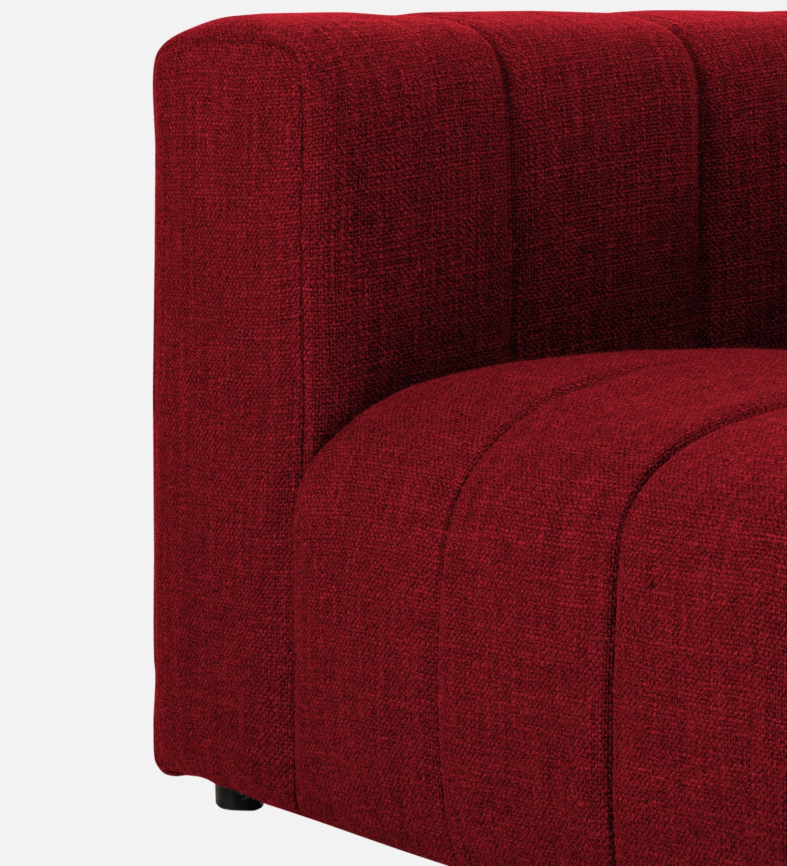 Lara Fabric 1 Seater Sofa in Blood Maroon Colour