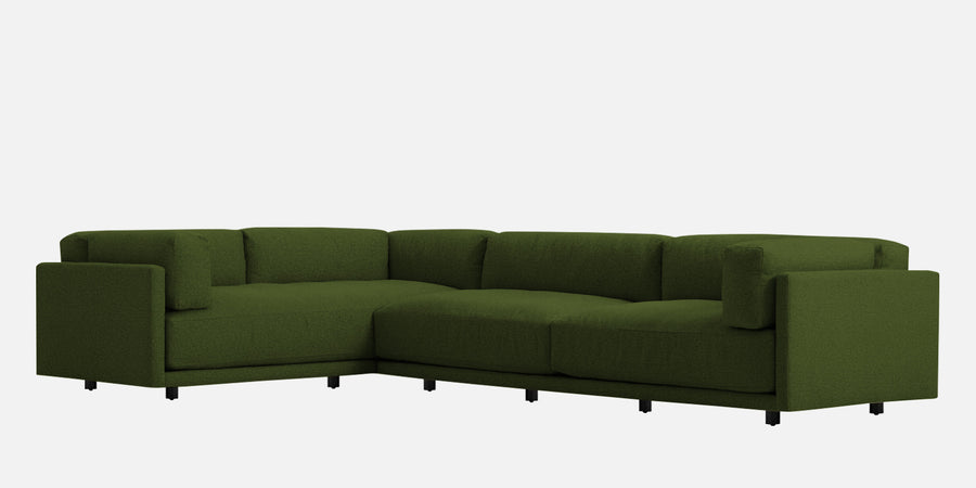 Nixon Fabric 6 Seater Rhs Corner Sofa In Olive Green Colour - Febonic Living