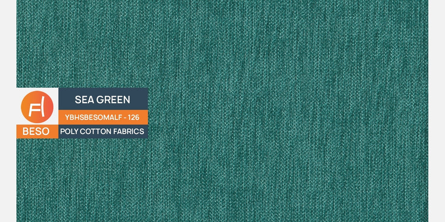 Saso Fabric 3 Seater Convertible Sofa Cum Bed In Sea Green Colour - Febonic Living