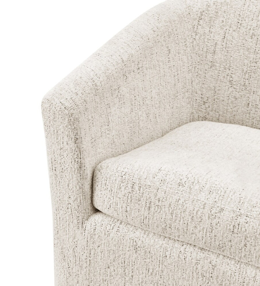 Loki Fabric Swivel Chair In Ash Grey Colour - Febonic Living
