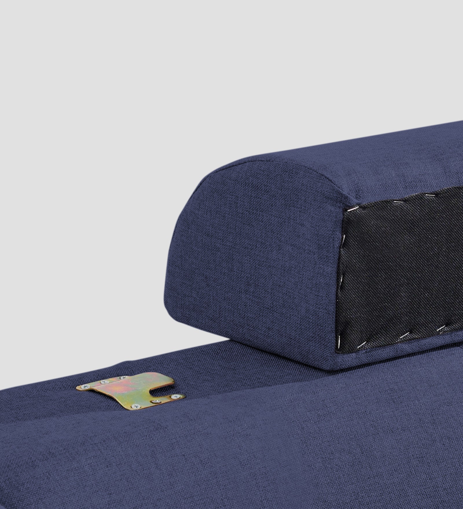 Devo Fabric 1 Seater Sofa in Slate Blue Colour