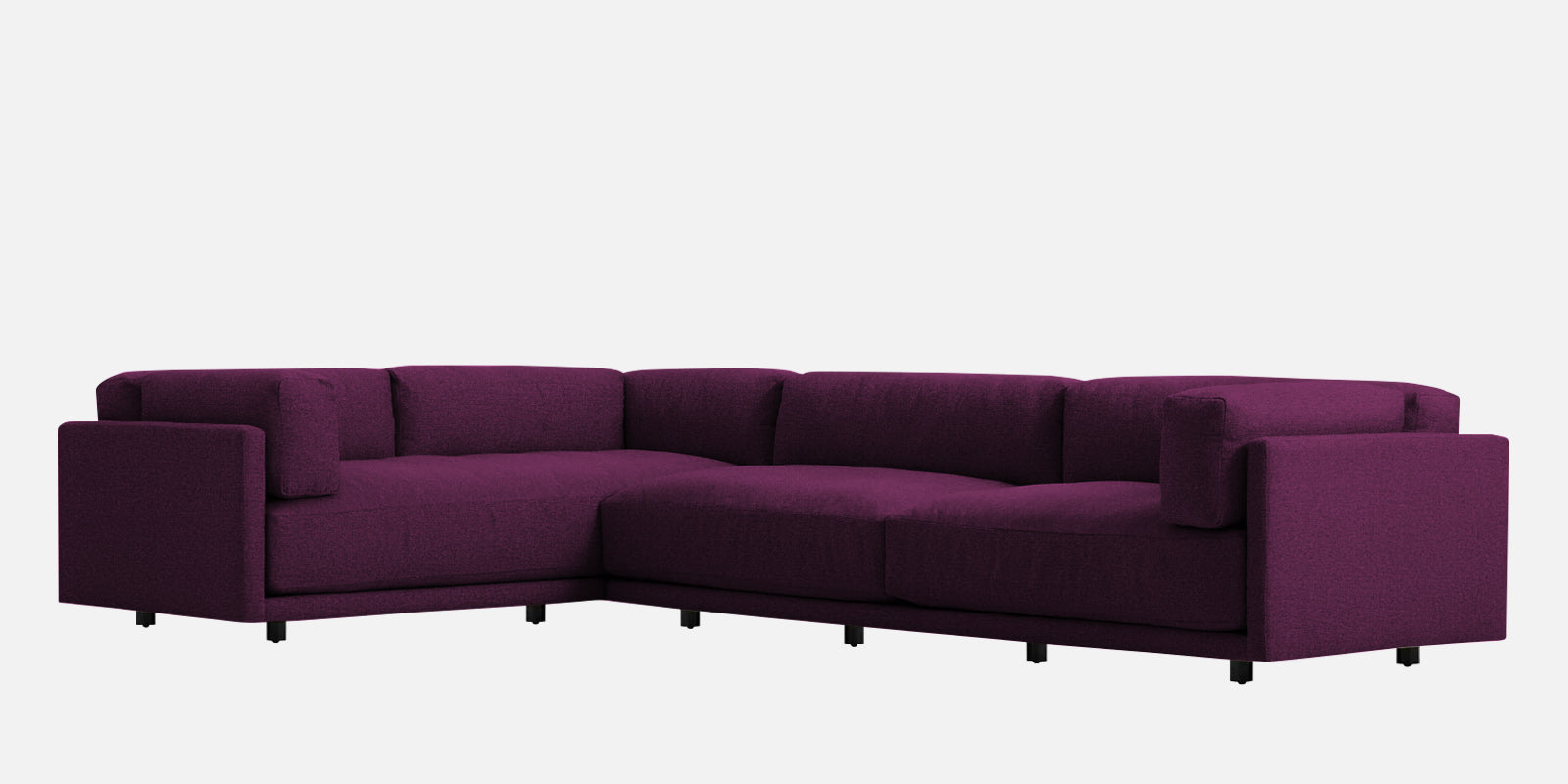 Nixon Fabric 6 Seater RHS Sectional Sofa In Greek Purple Colour