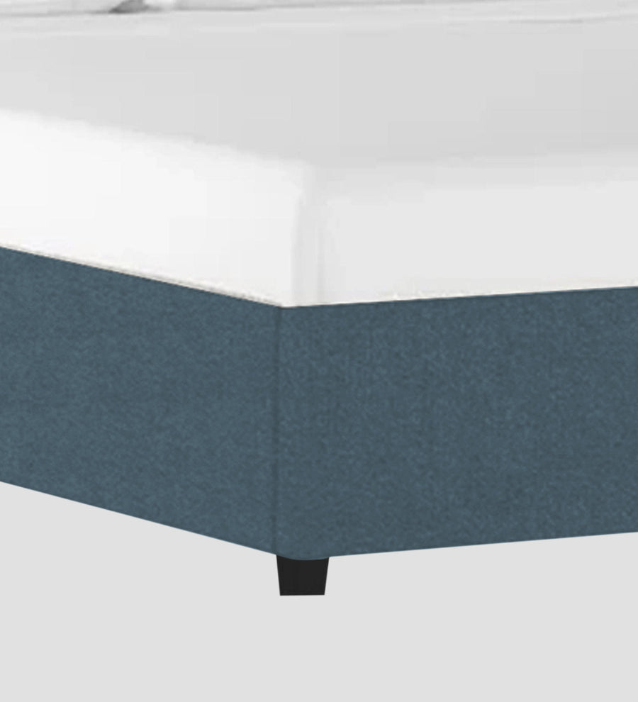 Asyra Velvet Upholstered King Size Bed In Oxford Blue Colour With Box Storage - Febonic Living
