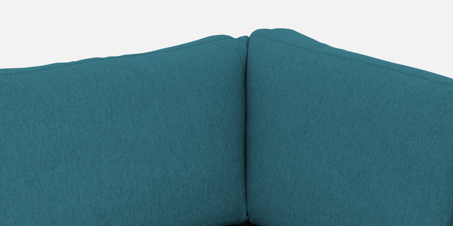 Freedom Velvet 6 Seater Rhs Corner Sofa In Aqua Blue Colour With Ottoman - Febonic Living