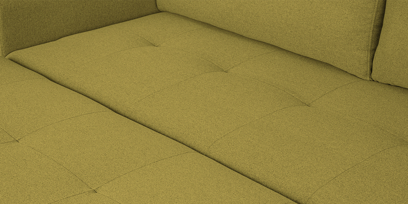 Sigma Fabric 3 Seater Pull Out Sofa Cum Bed In Parrot Green Colour