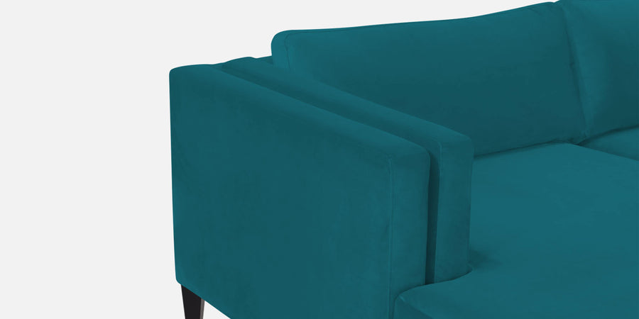 Jasper Velvet Rhs Sectional Sofa 3 Lounger In Pine Green Colour - Febonic Living