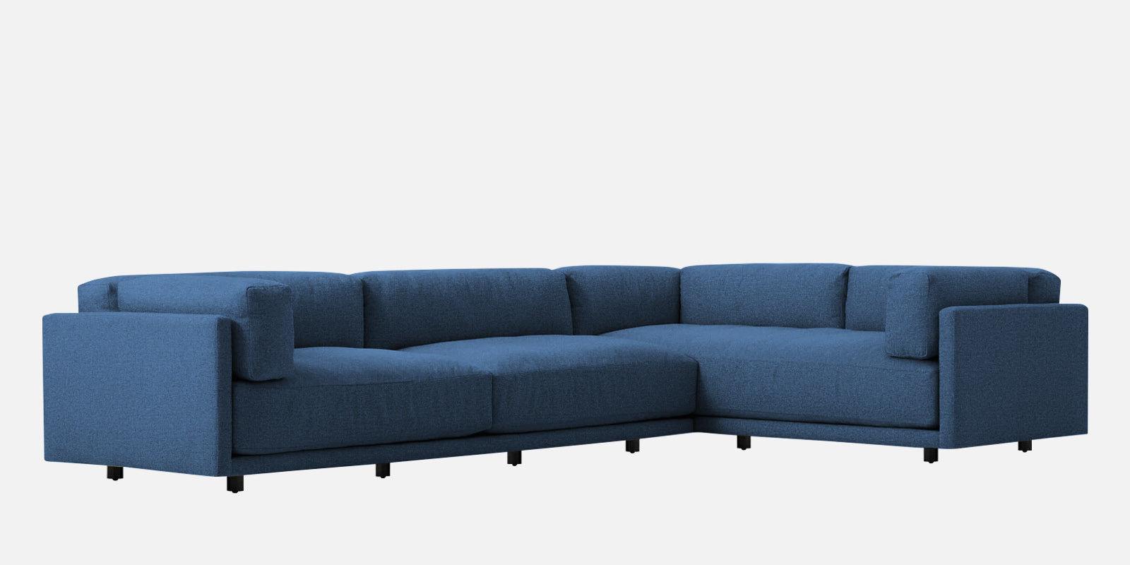 Nixon Fabric 6 Seater LHS Sectional Sofa In Light Blue Colour