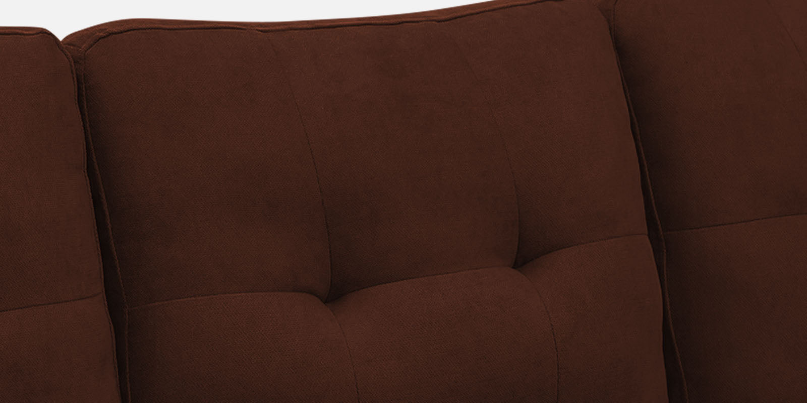 Thomas Fabric LHS Sectional Sofa (3+Lounger) in Coffee Brown Colour