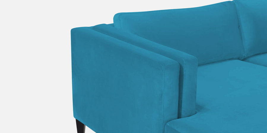 Jasper Velvet Rhs Sectional Sofa 3 Lounger In Aqua Blue Colour - Febonic Living