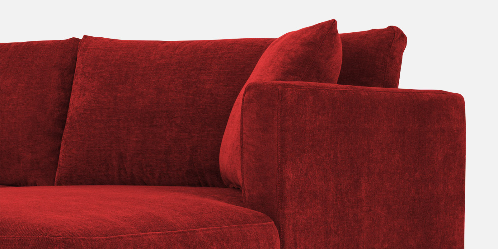 Northern Fabric LHS Sectional Sofa (3+Lounger) in Blood Maroon Colour