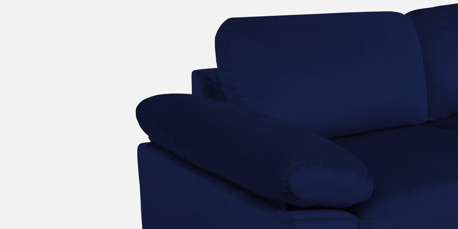 Vegas Velvet Rhs Sectional Sofa 3 Lounger In Imperial Blue Colour - Febonic Living