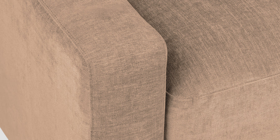 Dara Fabric 3 Seater Sofa In Cookie Beige Colour - Febonic Living