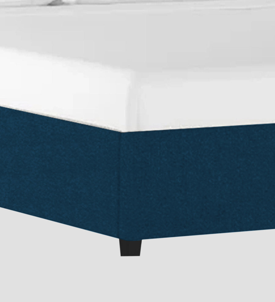 Asyra Velvet Upholstered King Size Bed In Azure Blue Colour With Box Storage - Febonic Living