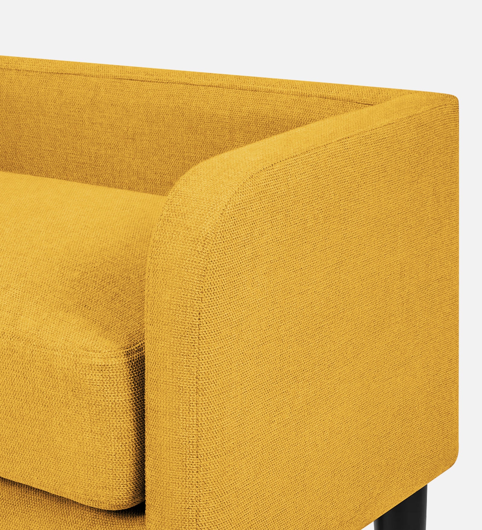 Maya Fabric Bench In Bold Yellow Colour