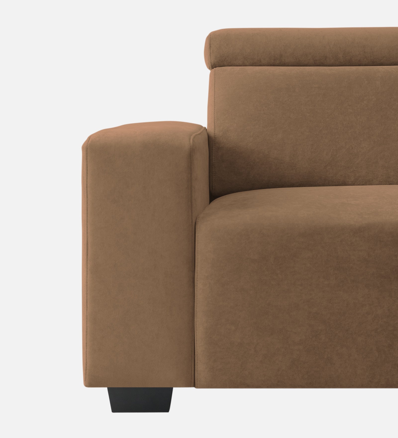 Hiro Fabric 1 Seater Sofa In  Dusty peach Colour - Febonic Living