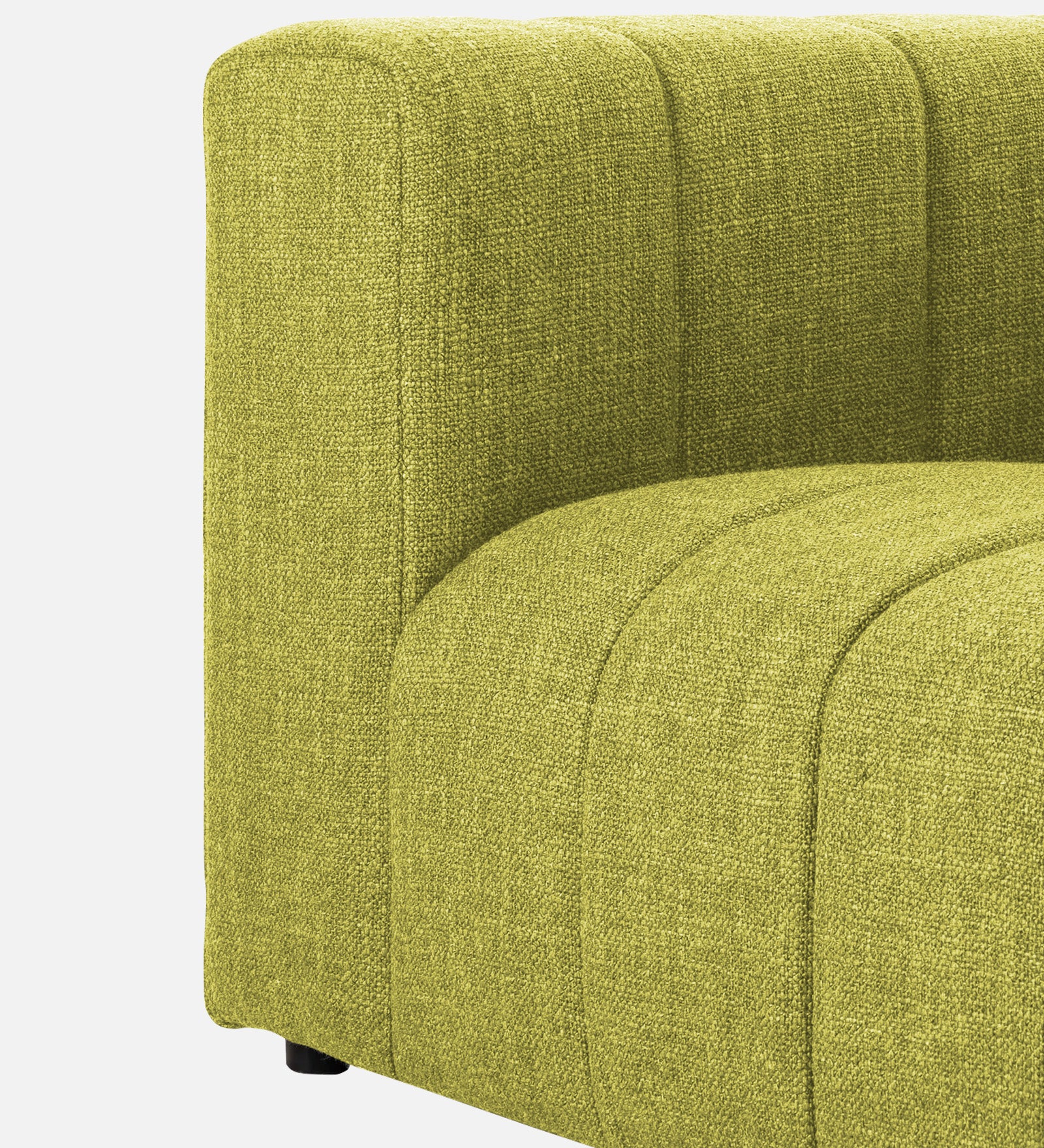 Lara Fabric 1 Seater Sofa in Parrot Green Colour