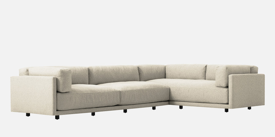 Nixon Fabric 6 Seater Lhs Corner Sofa In Ivory Cream Colour - Febonic Living