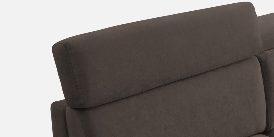Hiro Fabric 3 Seater Sofa In Lito Brown Colour - Febonic Living