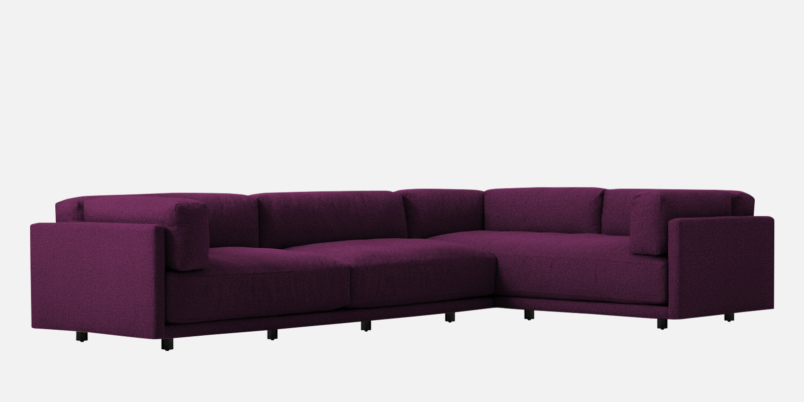 Nixon Fabric 6 Seater LHS Sectional Sofa In Greek Purple Colour