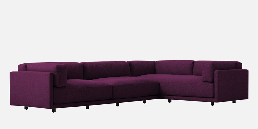 Nixon Fabric 6 Seater Lhs Corner Sofa In Greek Purple Colour - Febonic Living
