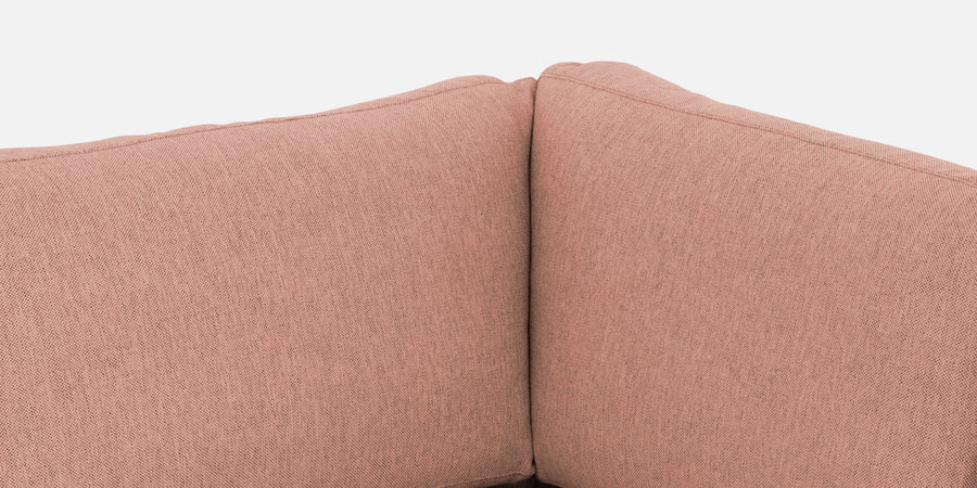 Freedom Velvet 6 Seater Rhs Corner Sofa In Blush Pink Colour With Ottoman - Febonic Living