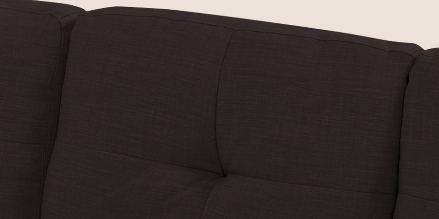 Jody Fabric 3 Seater Pull Out Sofa Cum Bed In Cara Brown Colour With Storage - Febonic Living