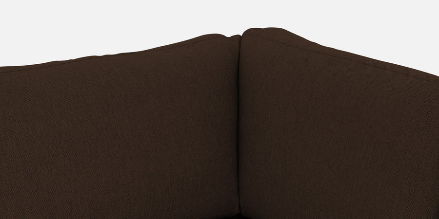 Freedom Velvet 6 Seater Rhs Corner Sofa In Cholocate Brown Colour With Ottoman - Febonic Living