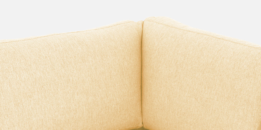 Freedom Velvet 6 Seater Rhs Corner Sofa In Sandy Beige Colour With Ottoman - Febonic Living