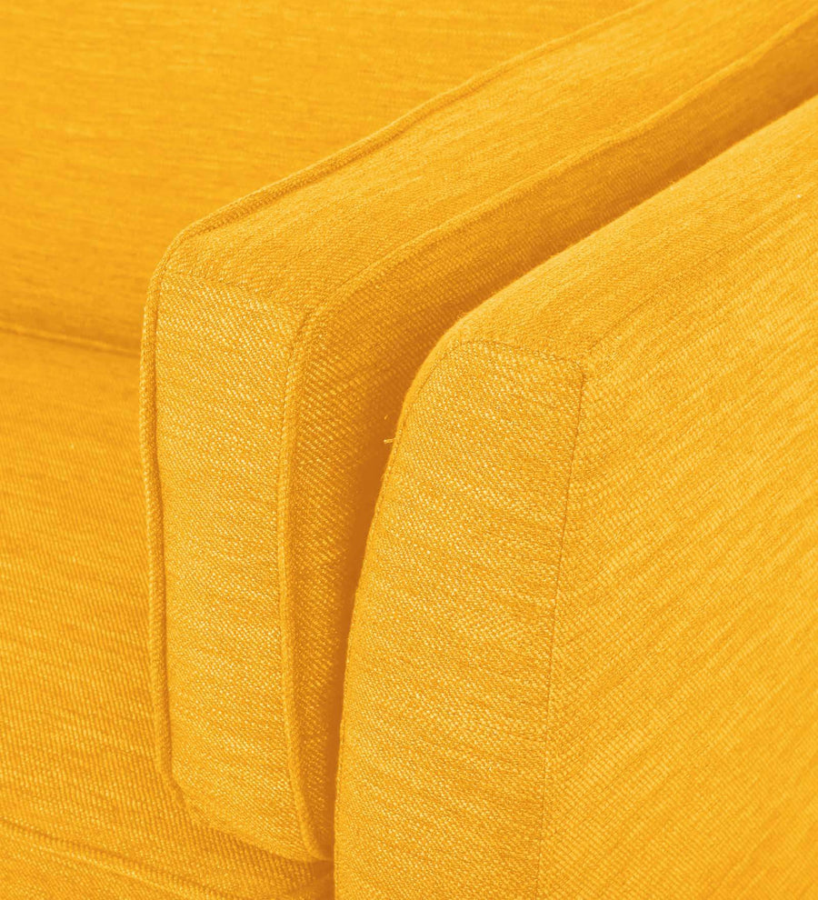 Nigar Fabric 1 Seater Sofa In Bold Yellow Colour - Febonic Living