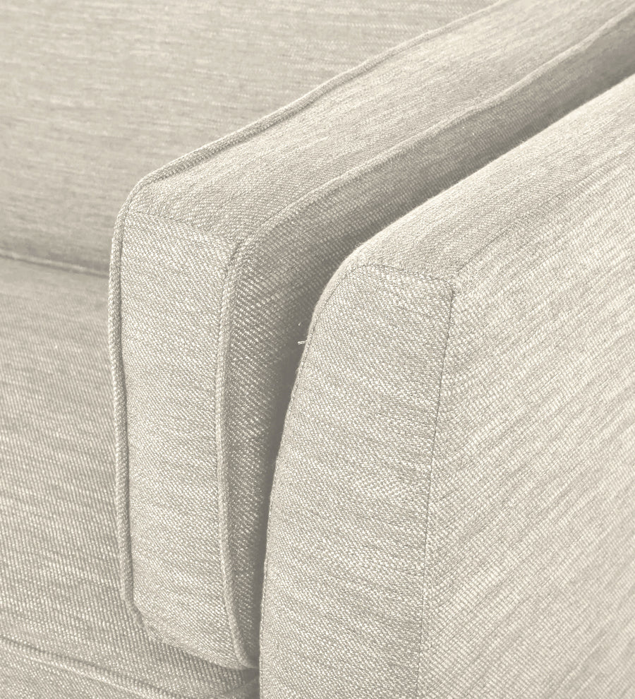 Nigar Fabric 1 Seater Sofa In Ivory Beige Colour - Febonic Living