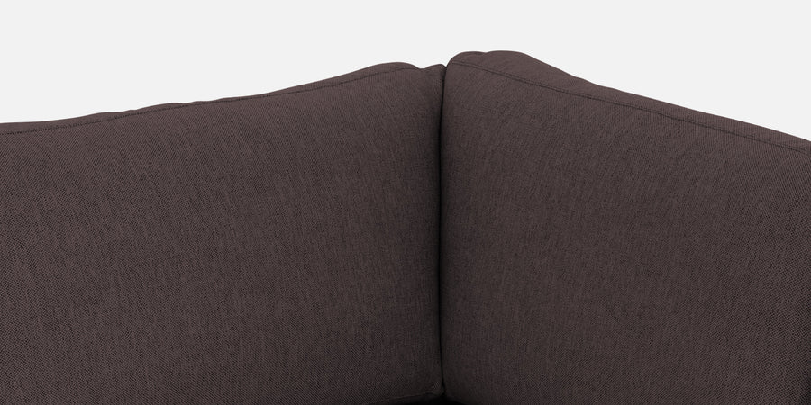 Freedom Velvet 6 Seater Rhs Corner Sofa In Mocha Brown Colour With Ottoman - Febonic Living