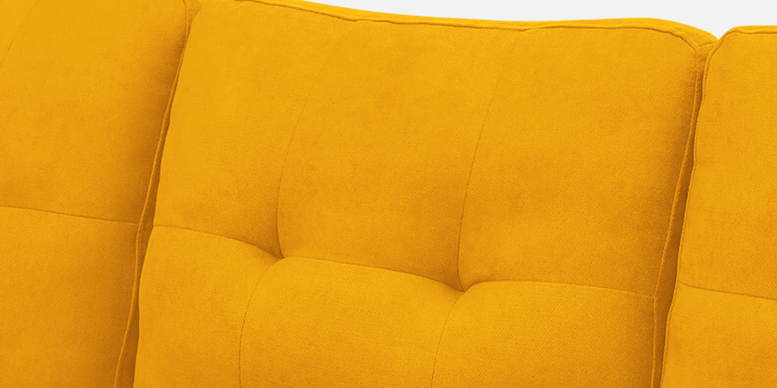 Thomas Fabric RHS Sectional Sofa (2+Lounger) in Bold Yellow Colour