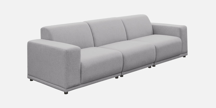 Adam Fabric Rhs Sectional Sofa 3 Ottoman Lounger In Lit Grey Colour - Febonic Living