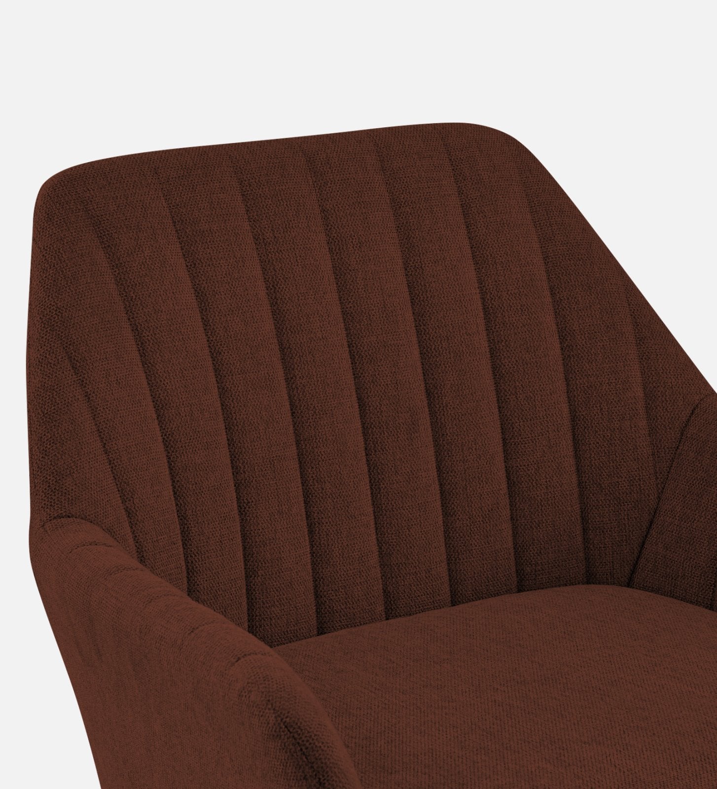 Bella Fabric Arm Chair In Coffee Brown Colour