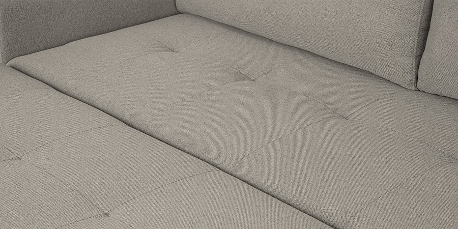 Sigma Fabric 3 Seater Pull Out Sofa Cum Bed In Ash Grey Colour - Febonic Living