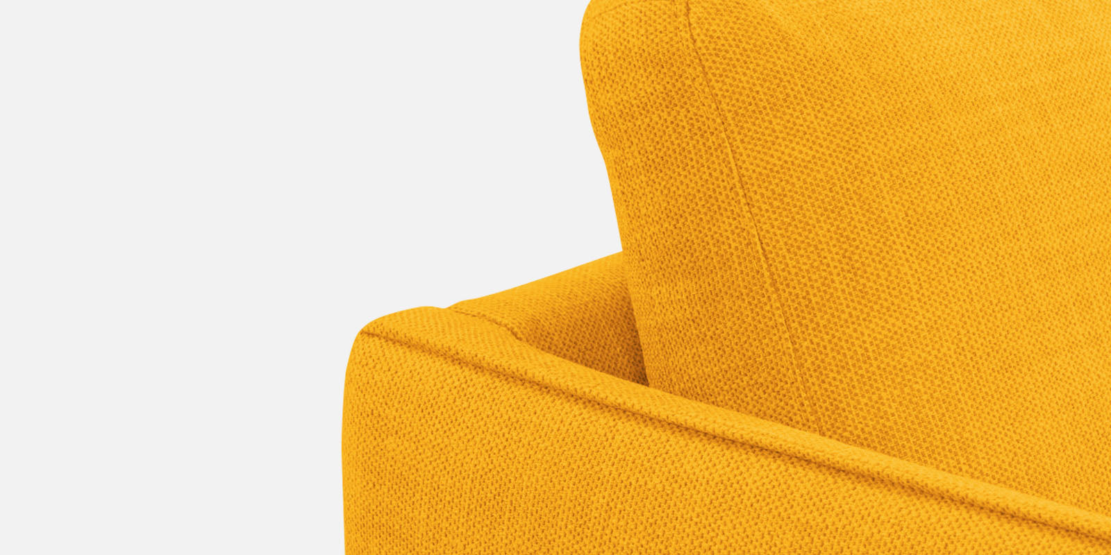 Piku Fabric LHS Sectional Sofa (3+Lounger) in Bold Yellow Colour