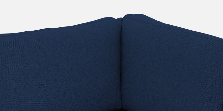 Freedom Velvet 6 Seater Rhs Corner Sofa In Imperial Blue Colour With Ottoman - Febonic Living