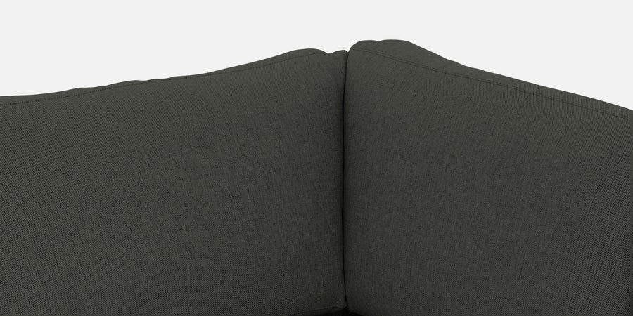 Freedom Velvet 6 Seater Rhs Corner Sofa In Hory Grey Colour With Ottoman - Febonic Living