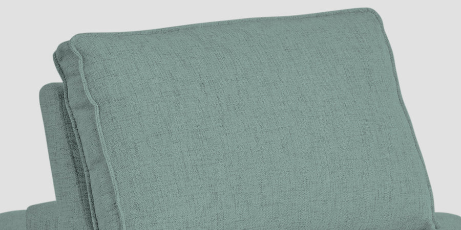 Hiver Fabric Day Bed Sofa In Suka Beige Colour With Back Rest - Febonic Living