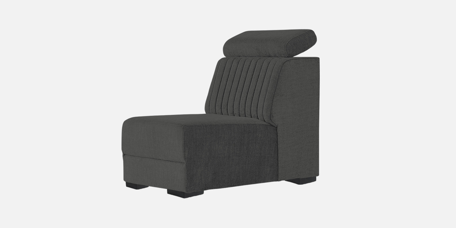 Draco Fabric 6 Seater Corner Sofa In Charcoal Grey Colour - Febonic Living
