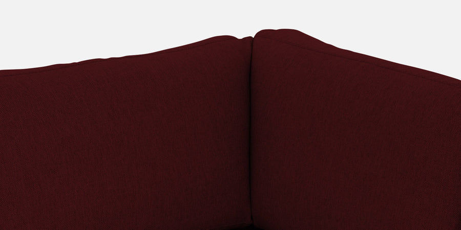 Freedom Velvet 6 Seater Rhs Corner Sofa In Dark Maroon Colour With Ottoman - Febonic Living