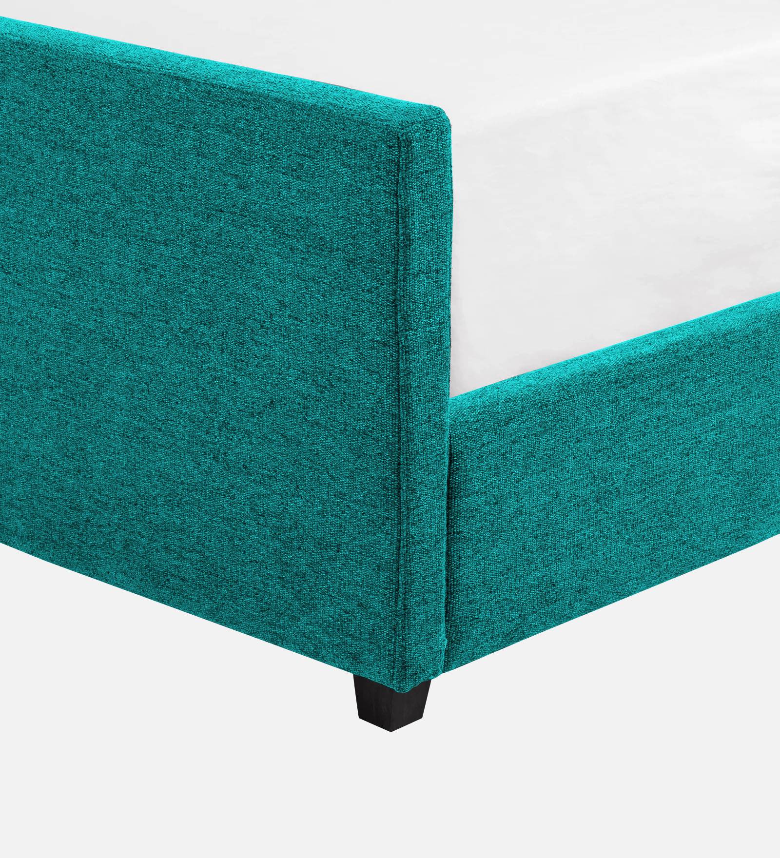 Pollen Fabric Queen Size Bed In Sea Green Colour