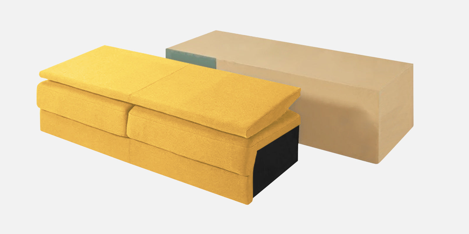 Marq Fabric 3 Seater Sofa in Bold Yellow Colour