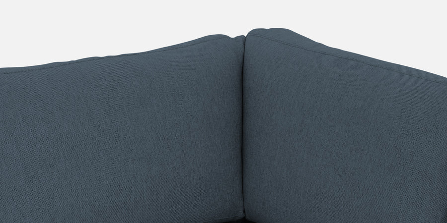 Freedom Velvet 6 Seater Rhs Corner Sofa In Oxford Blue Colour With Ottoman - Febonic Living