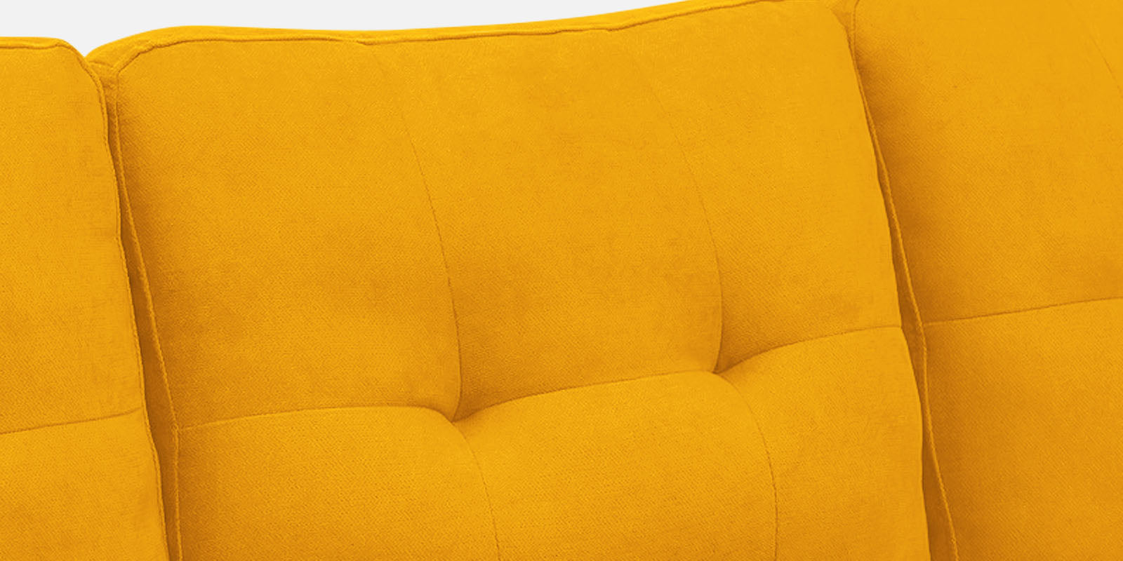 Thomas Fabric LHS Sectional Sofa (2+Lounger) in Bold Yellow Colour