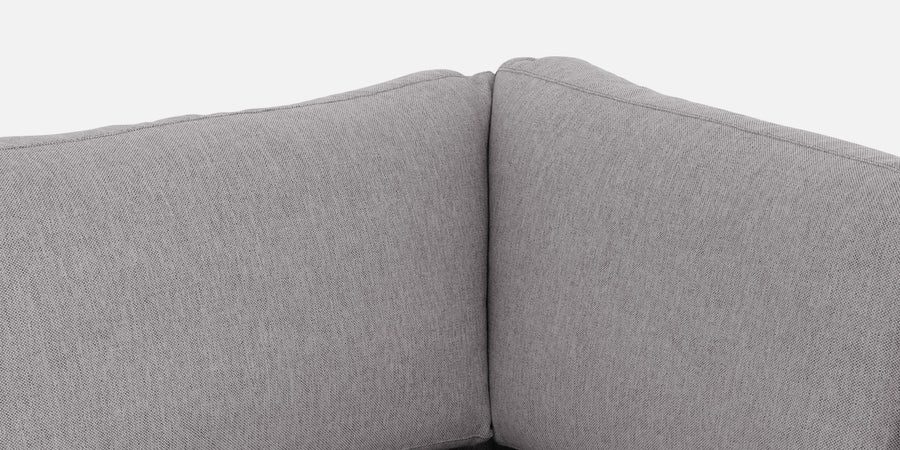 Freedom Velvet 6 Seater Rhs Corner Sofa In Concrete Grey Colour With Ottoman - Febonic Living