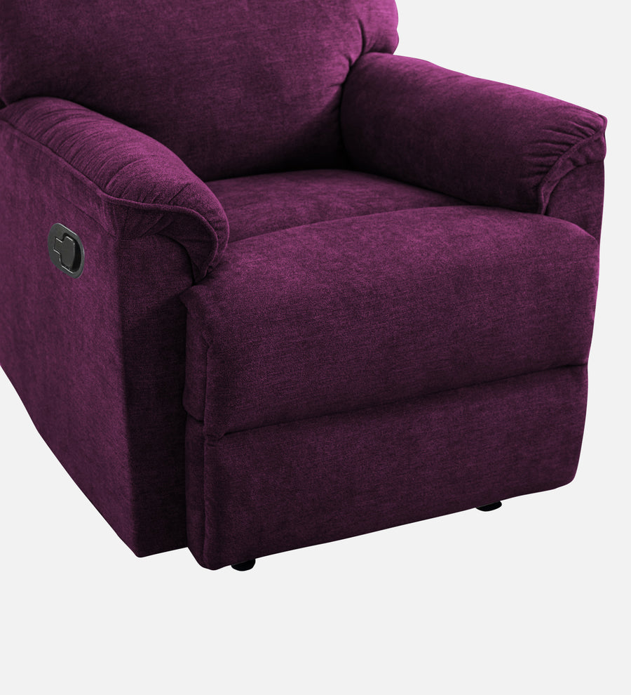 Abby Fabric 1 Seater Motorized Recliner In Greek Purple Colour - Febonic Living