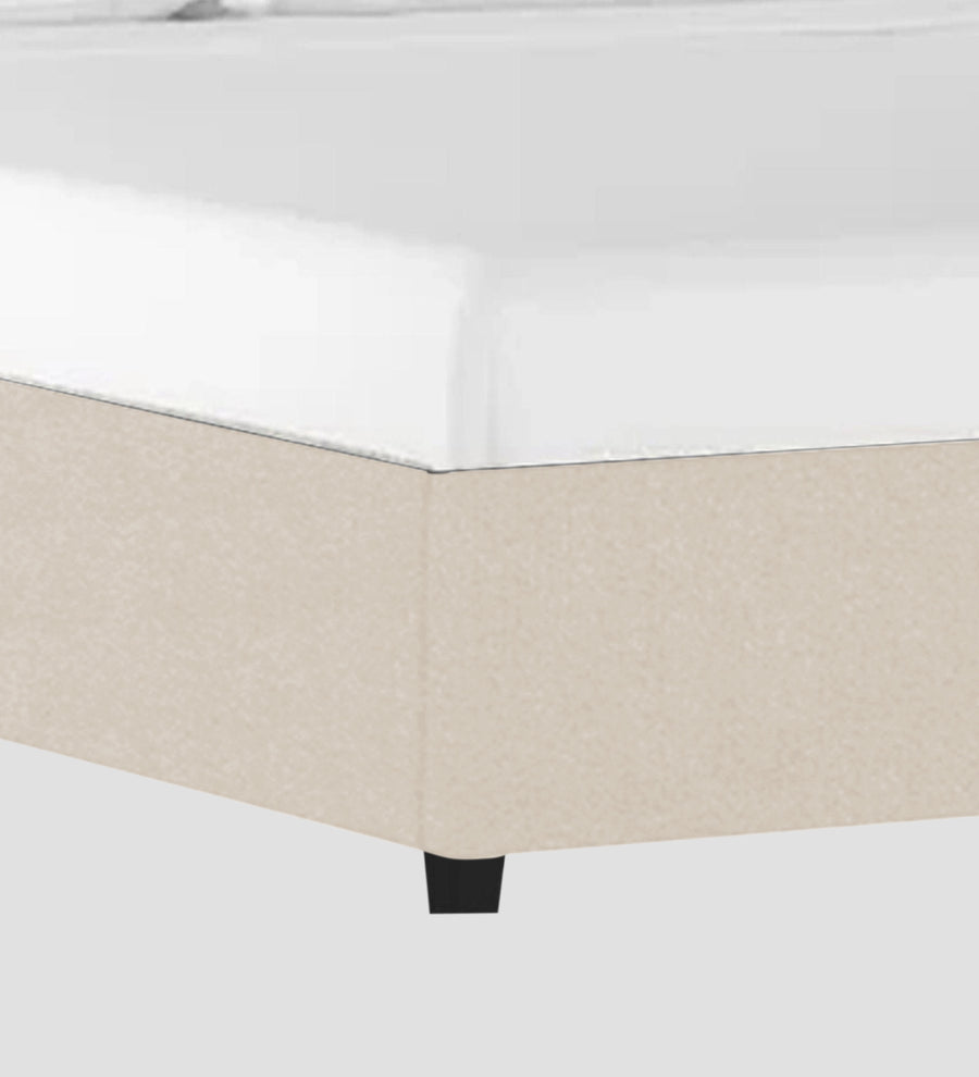 Asyra Velvet Upholstered King Size Bed In Camel Beige Colour With Box Storage - Febonic Living