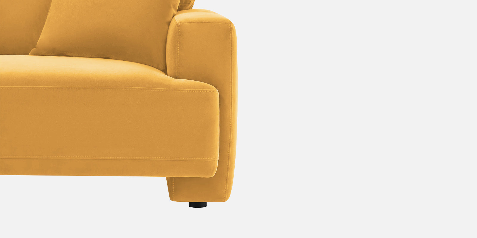 Kosta Velvet 3 Seater Sofa in Turmeric Yellow Colour