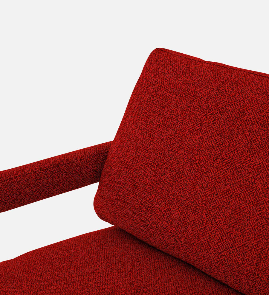 Olsen Fabric Arm Chair In Ruby Red Colour - Febonic Living